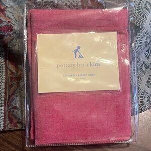 NEW Pottery Barn Kids Chambray Basket Liner